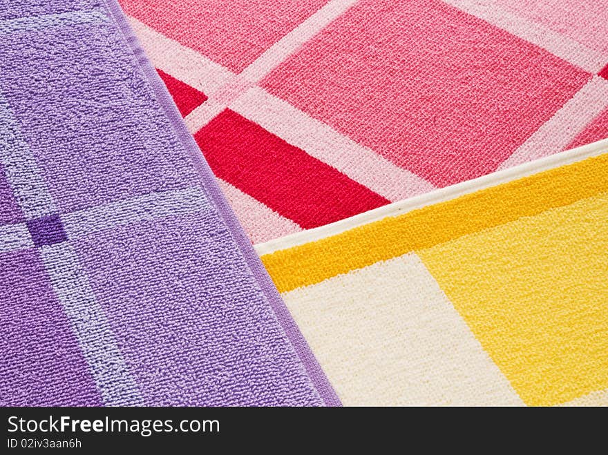 Structure of a multi-coloured towel