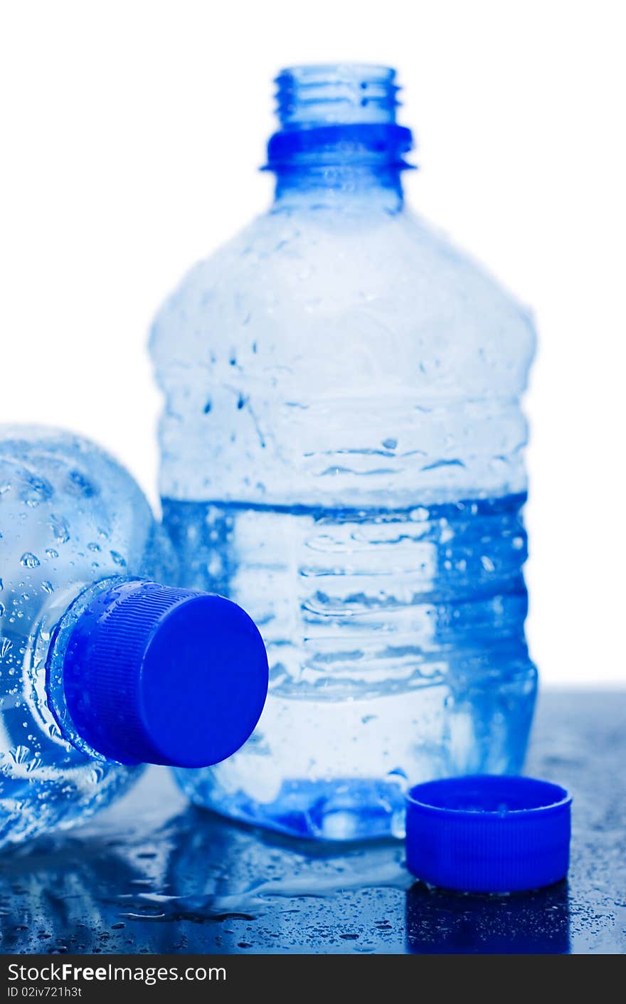 Water bottle isolated over white