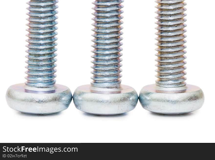 Screw close up isolated