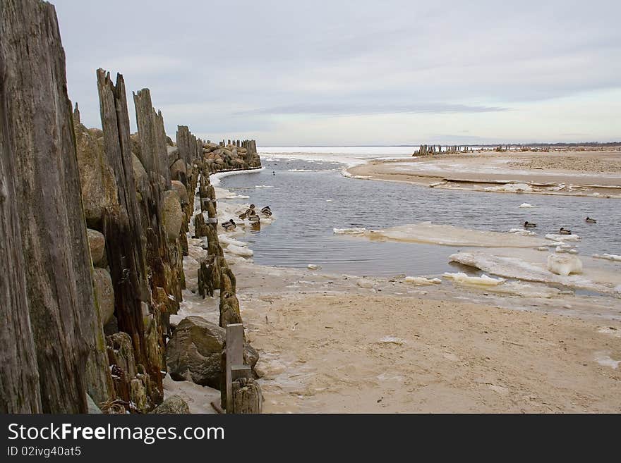 frozen river