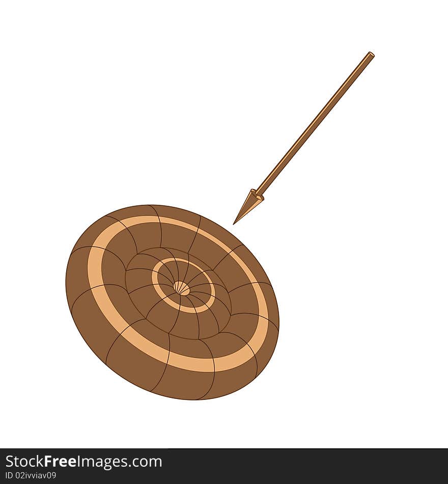 Vector illustration of target and arrow