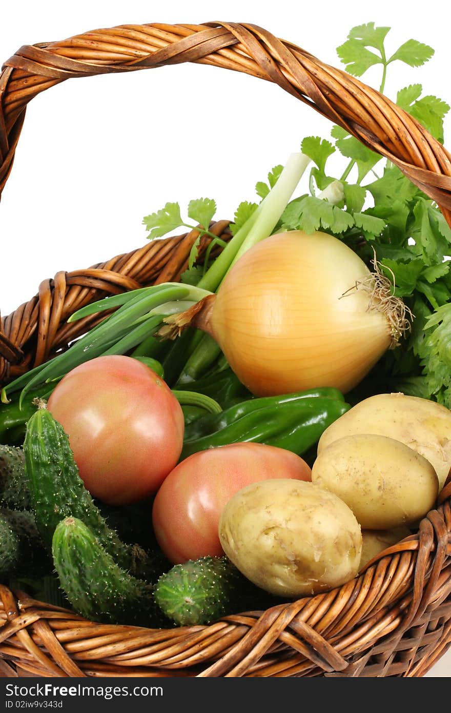 Fresh Vegetables In Basket