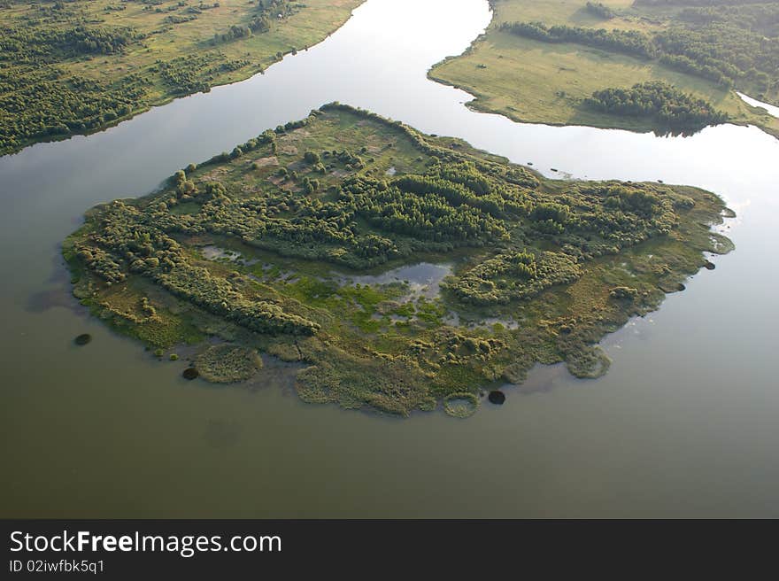 Private island not far from Smolensk. Private island not far from Smolensk