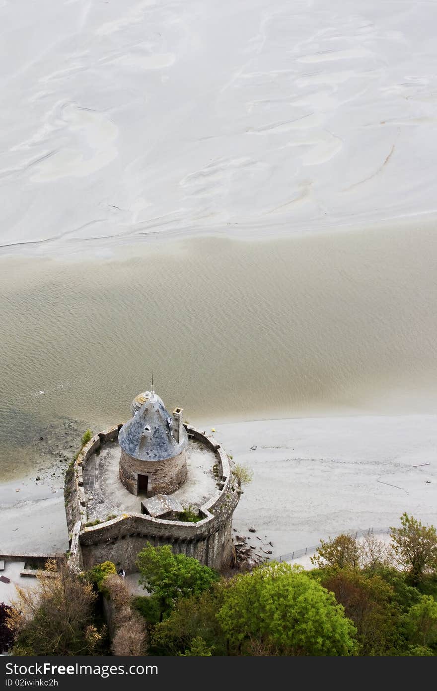 Mont-Saint-Michel abbey from top