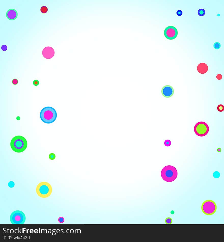 Circles on a white background