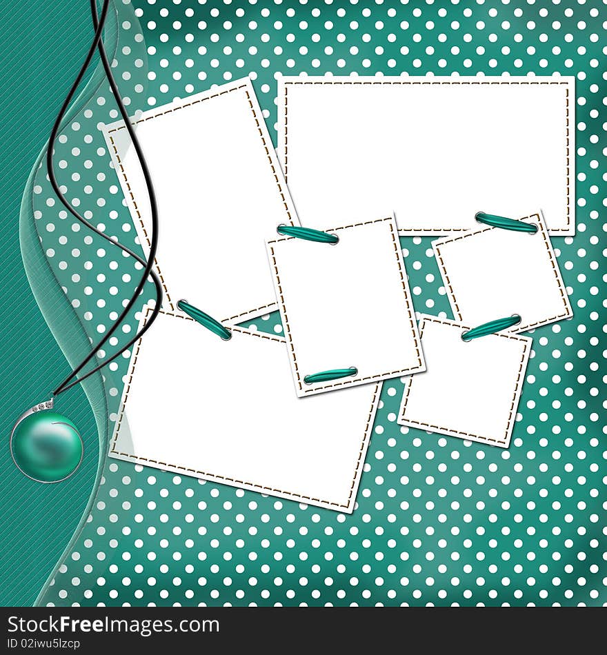 Congratulation green card with sheets for design