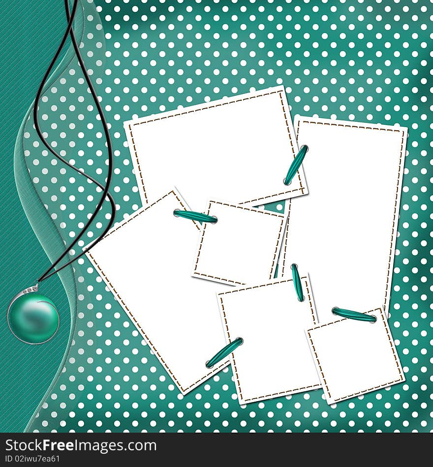 Congratulation green card with sheets for design