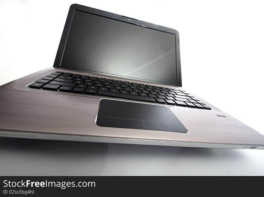 New series laptop on white background