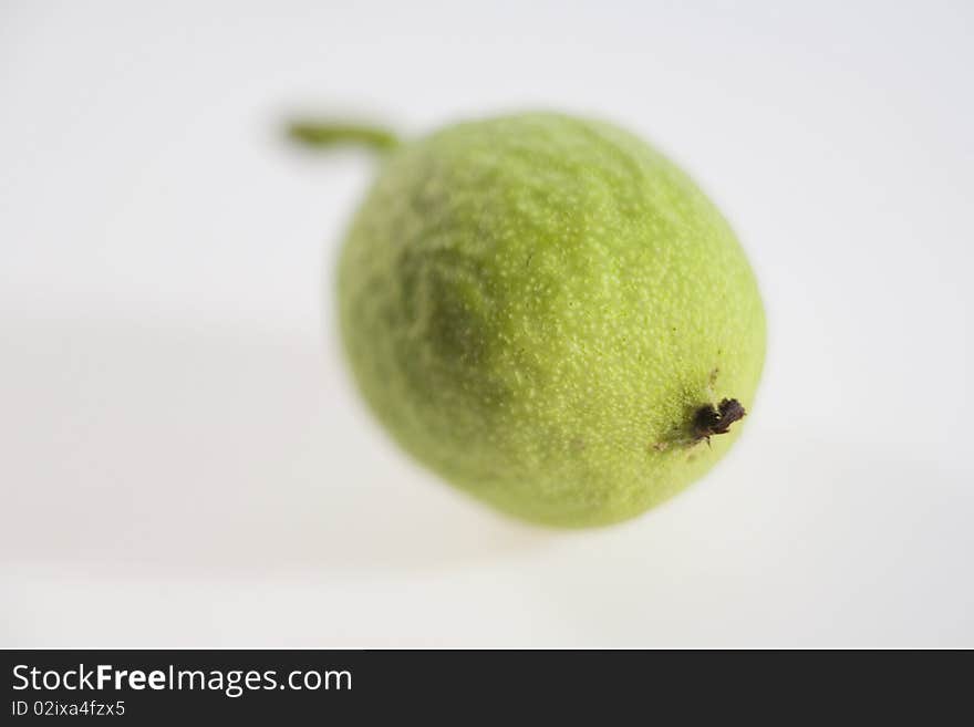 Detail of green walnut