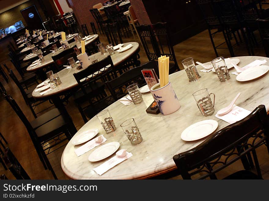 Interior of A Chinese Restaurant