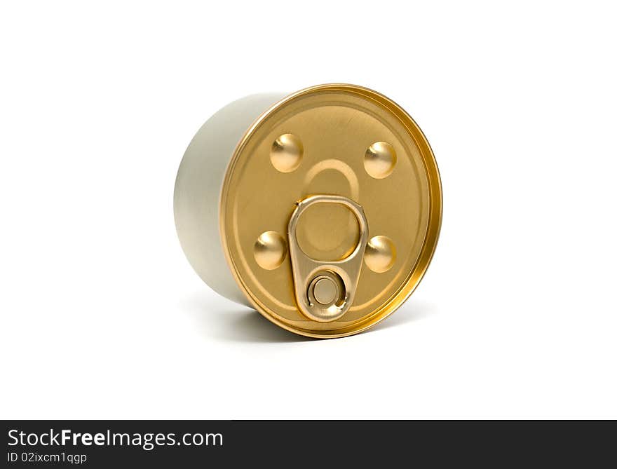 Canned food on a white background