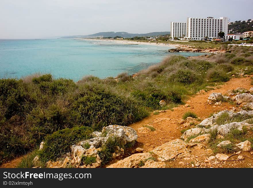 Rugged coastline taken on the Balearic island of Menorca. Rugged coastline taken on the Balearic island of Menorca.