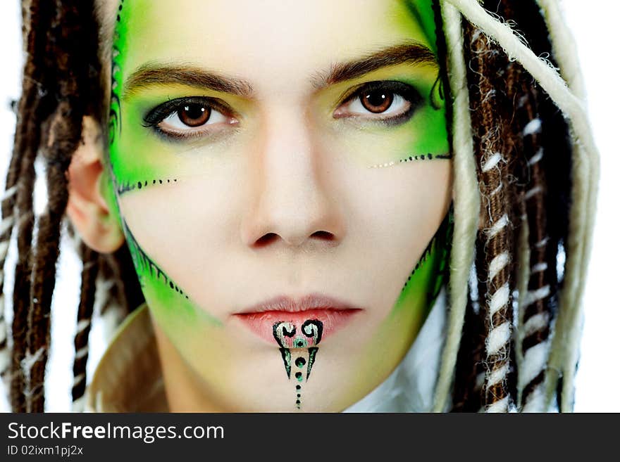 Shot of a futuristic young man. Isolated over white background. Shot of a futuristic young man. Isolated over white background.