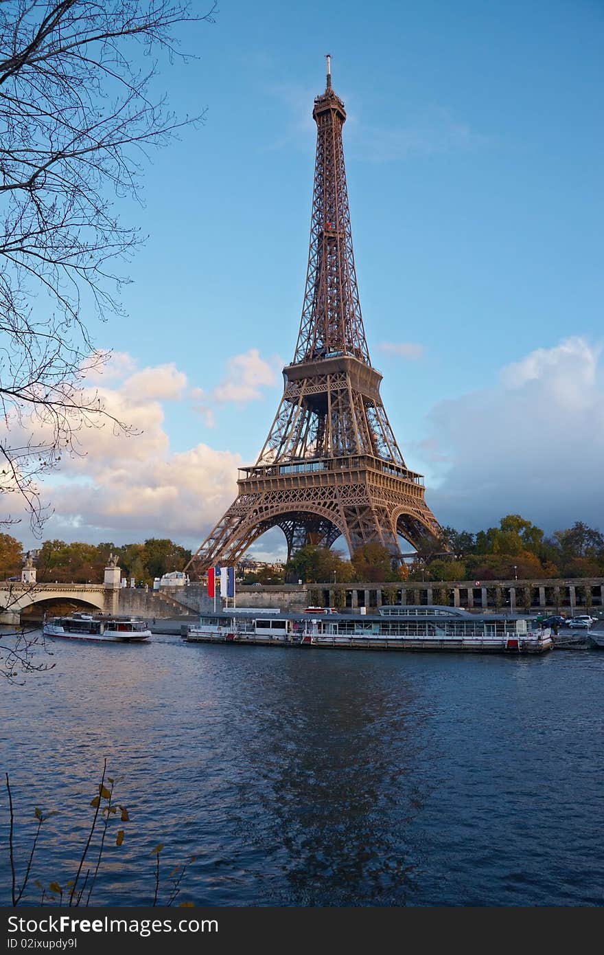 Eiffel Tower view of the river. Eiffel Tower view of the river