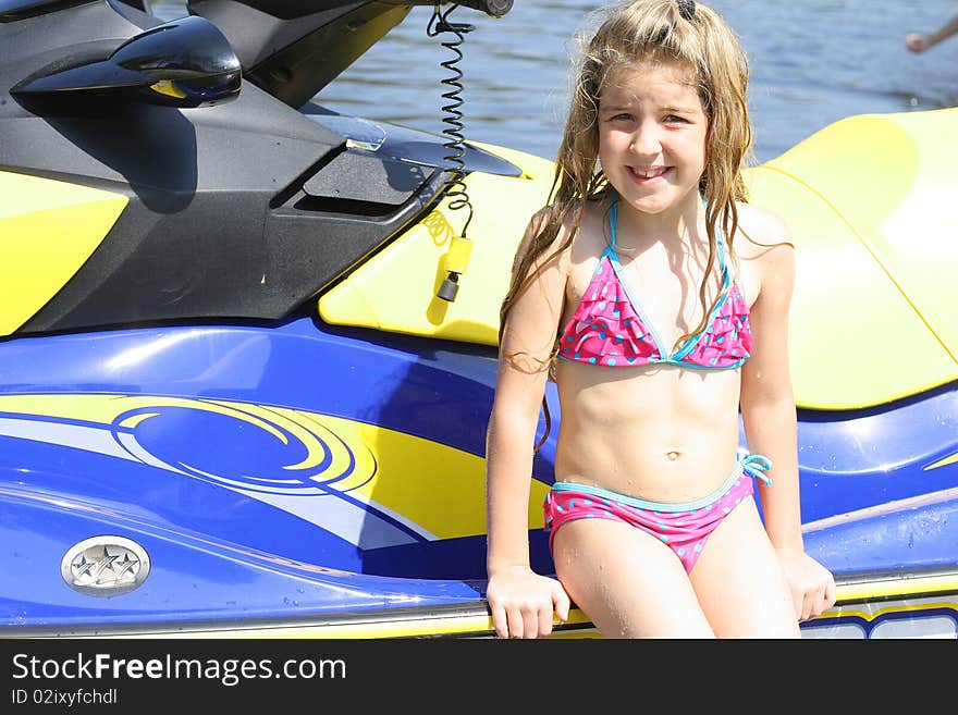 Little Girl On Big Water Toy