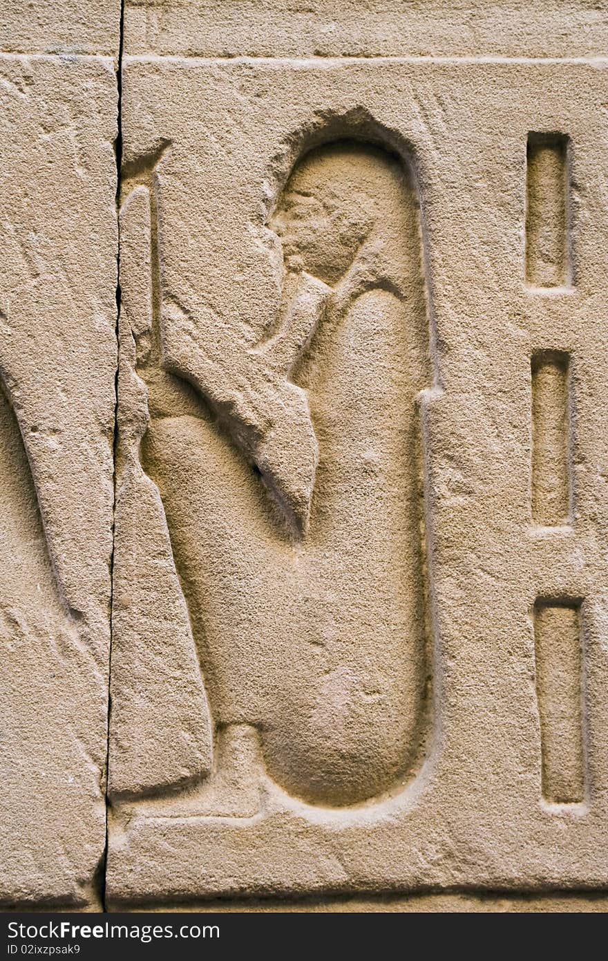 Hieroglyphics on the wall of Temple of Kom Ombo, Egypt. Hieroglyphics on the wall of Temple of Kom Ombo, Egypt