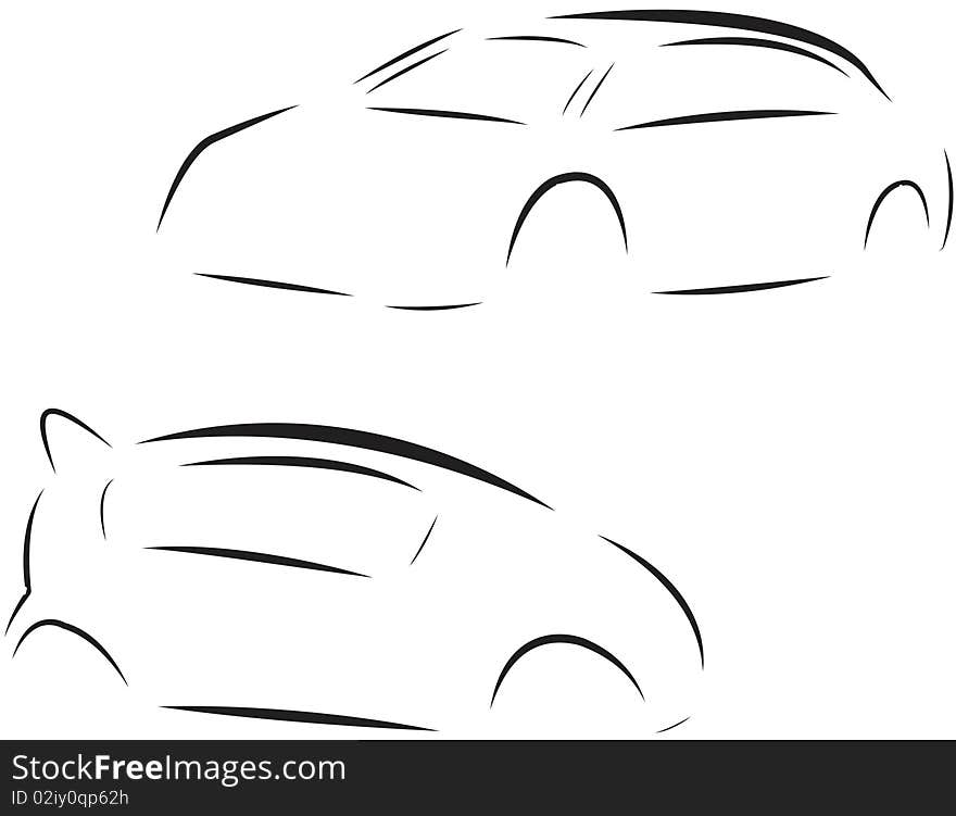 Vector cars outlines