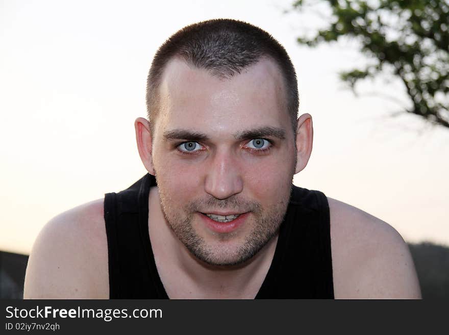 Portrait of a handsome man in outdoor