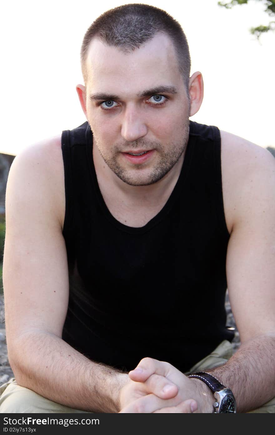 Portrait of a handsome man in outdoor