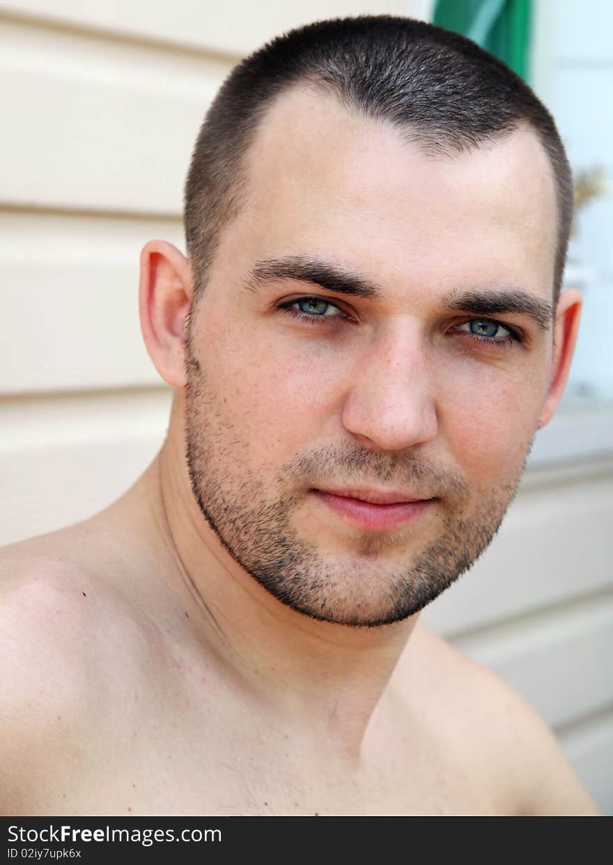 Portrait of a handsome man in outdoor