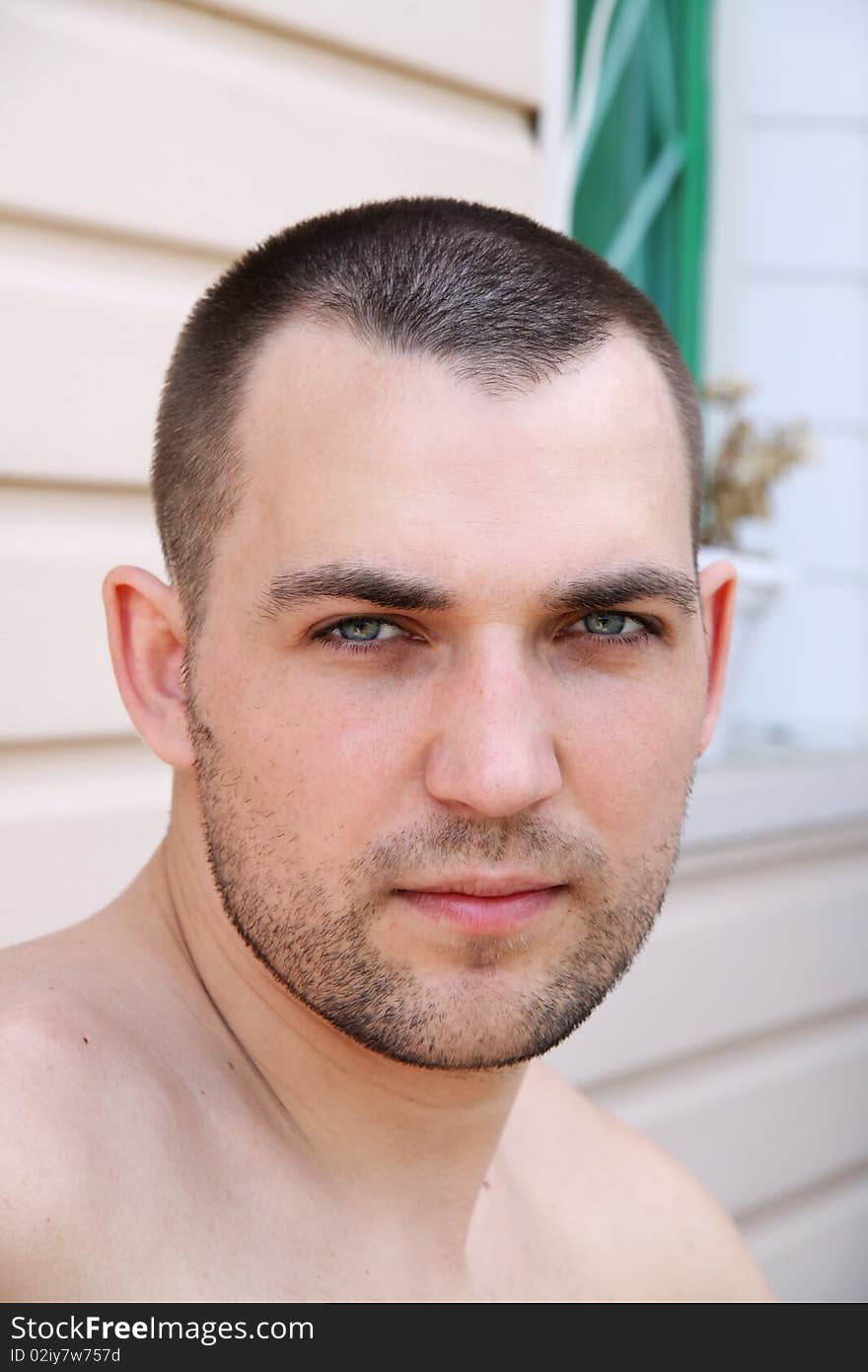 Portrait of a handsome man in outdoor