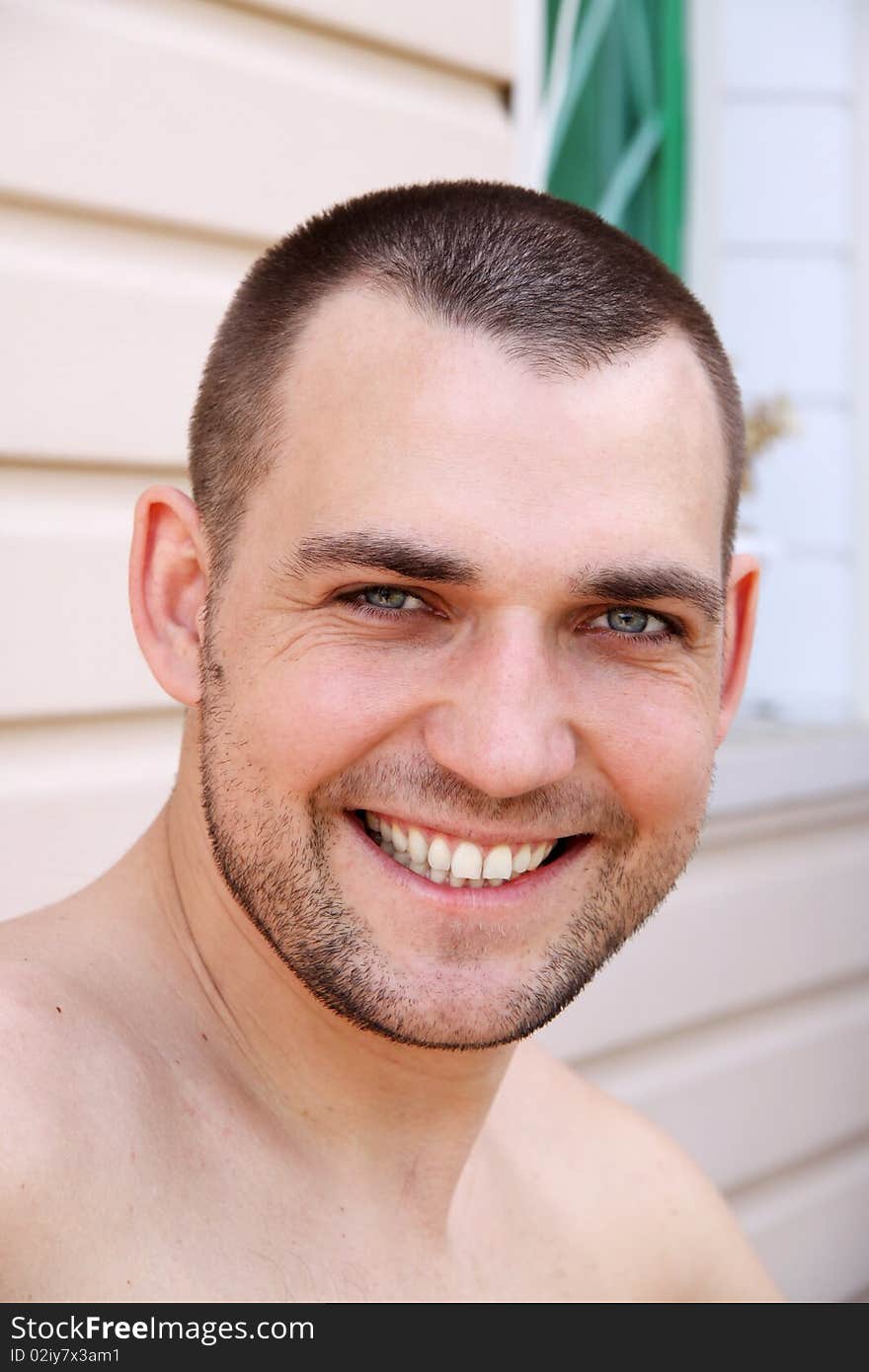 Portrait of a handsome man in outdoor