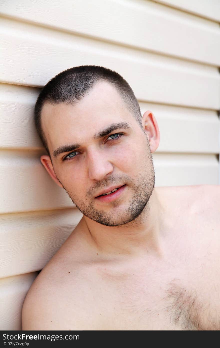 Portrait of a handsome man in outdoor