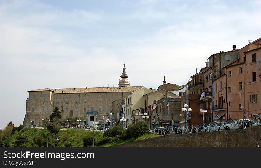 Loreto in center italy is a religious small town