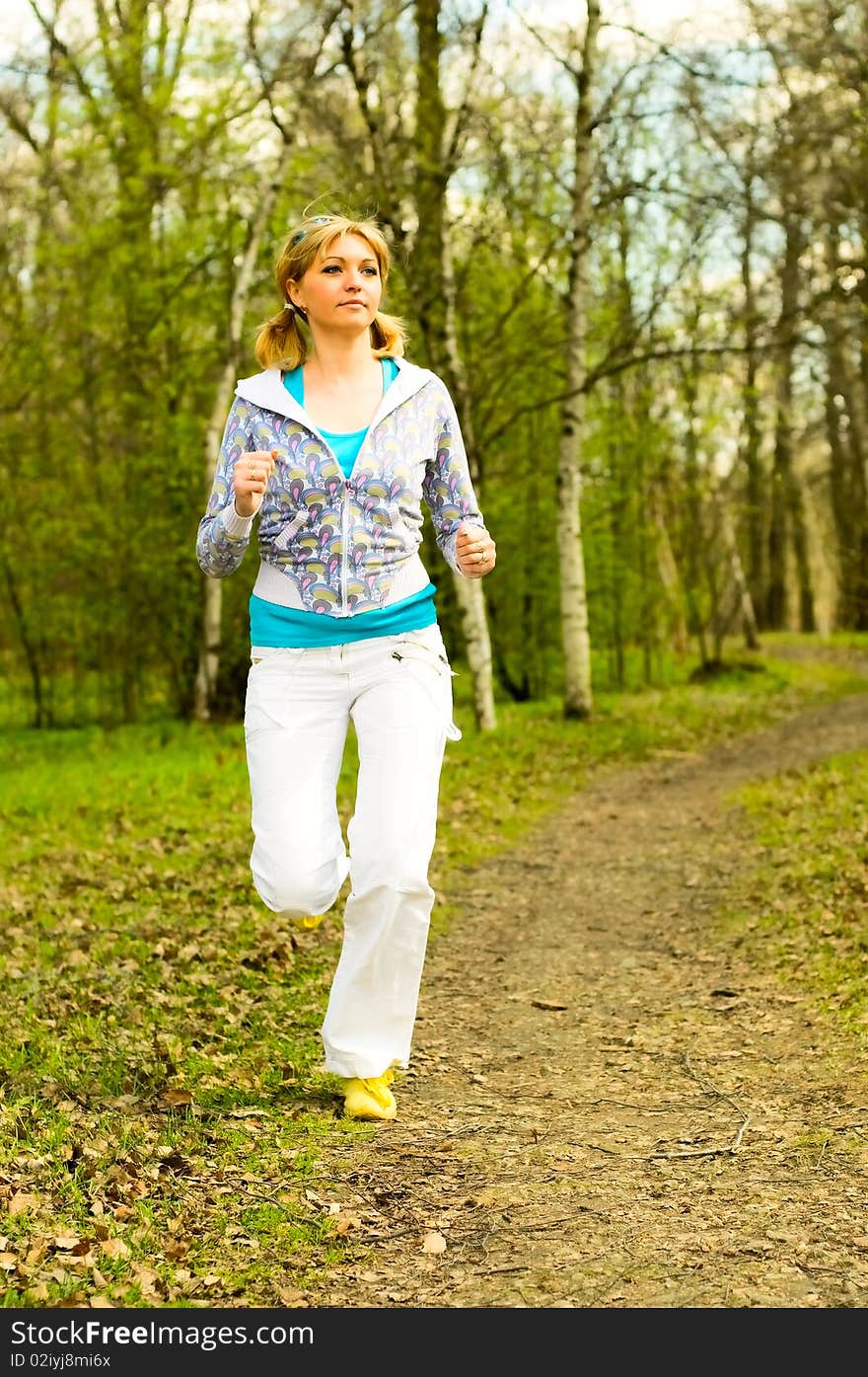 Girl jogging