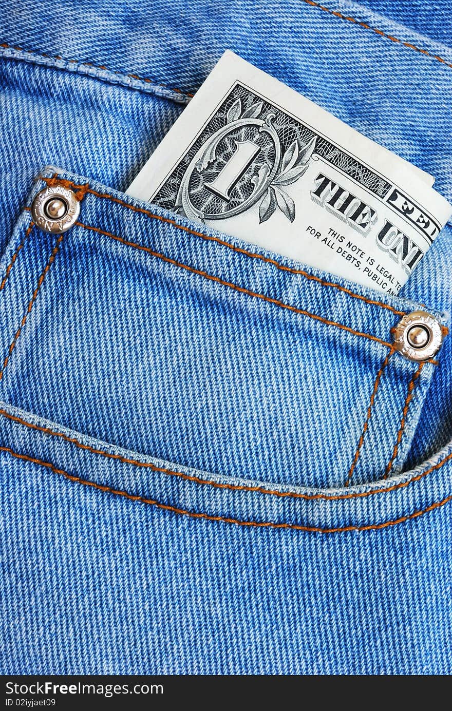 Money In The Pocket Of A Blue Jeans