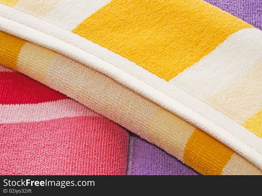 Structure of a multi-coloured towel