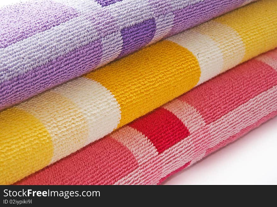 Structure of a multi-coloured towel