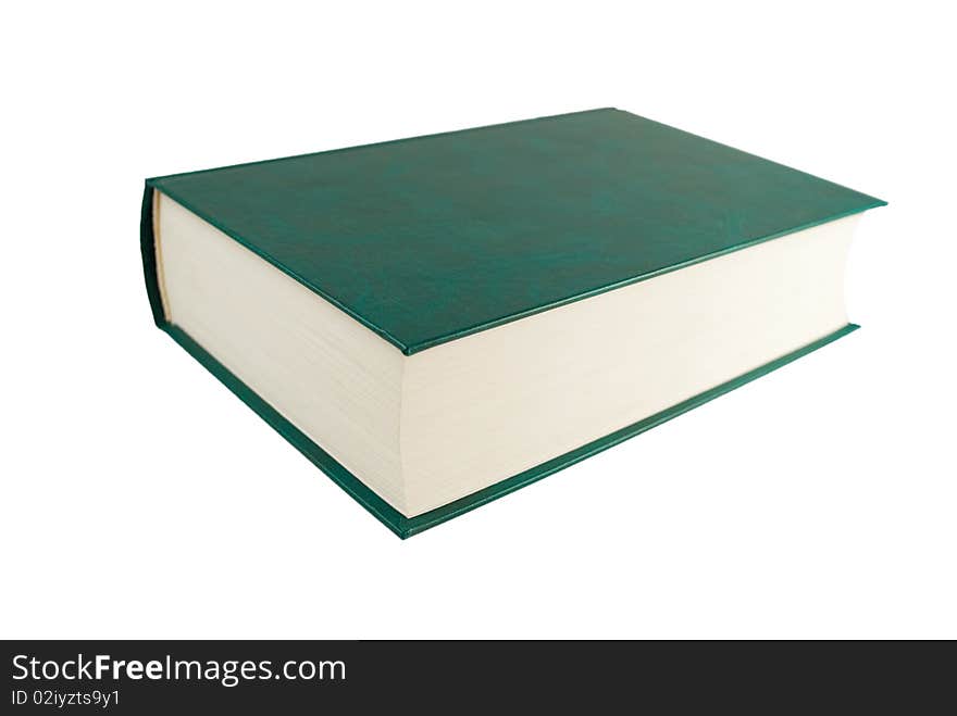 Green book isolated on white