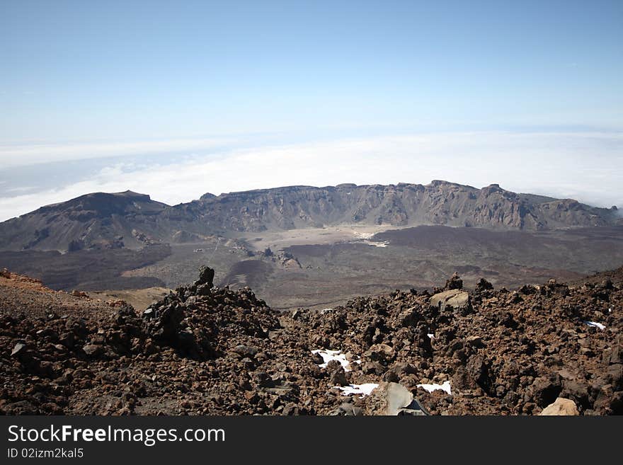 Teide s old crater