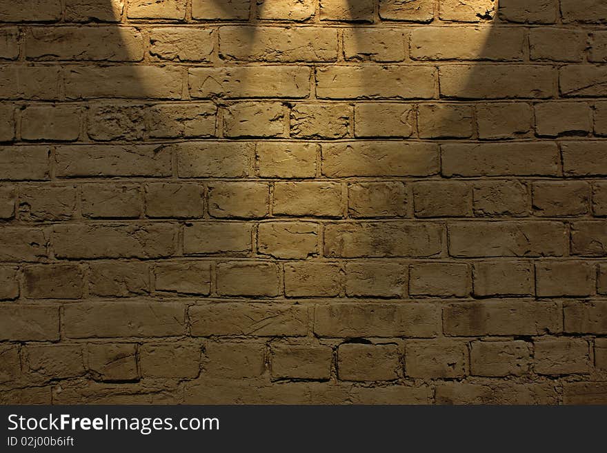 Vintage brown textured brick wall