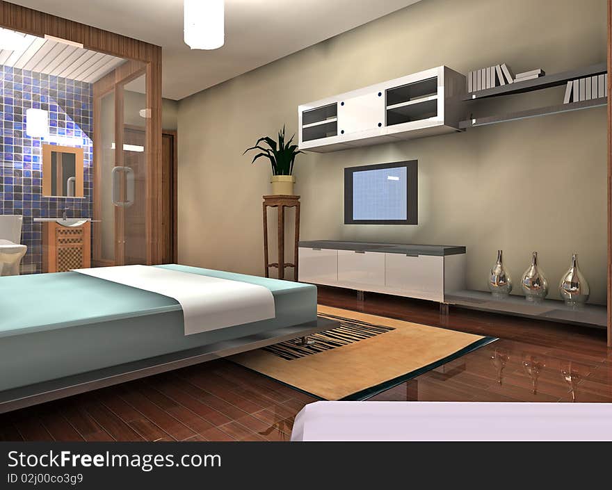 A cozy bedroom design proposal