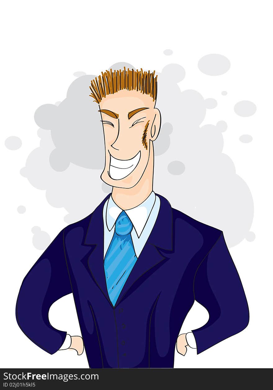 Businessman smiling