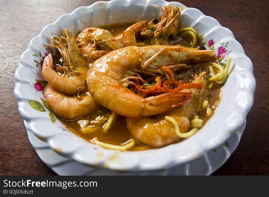 Noodles Prawn Soup