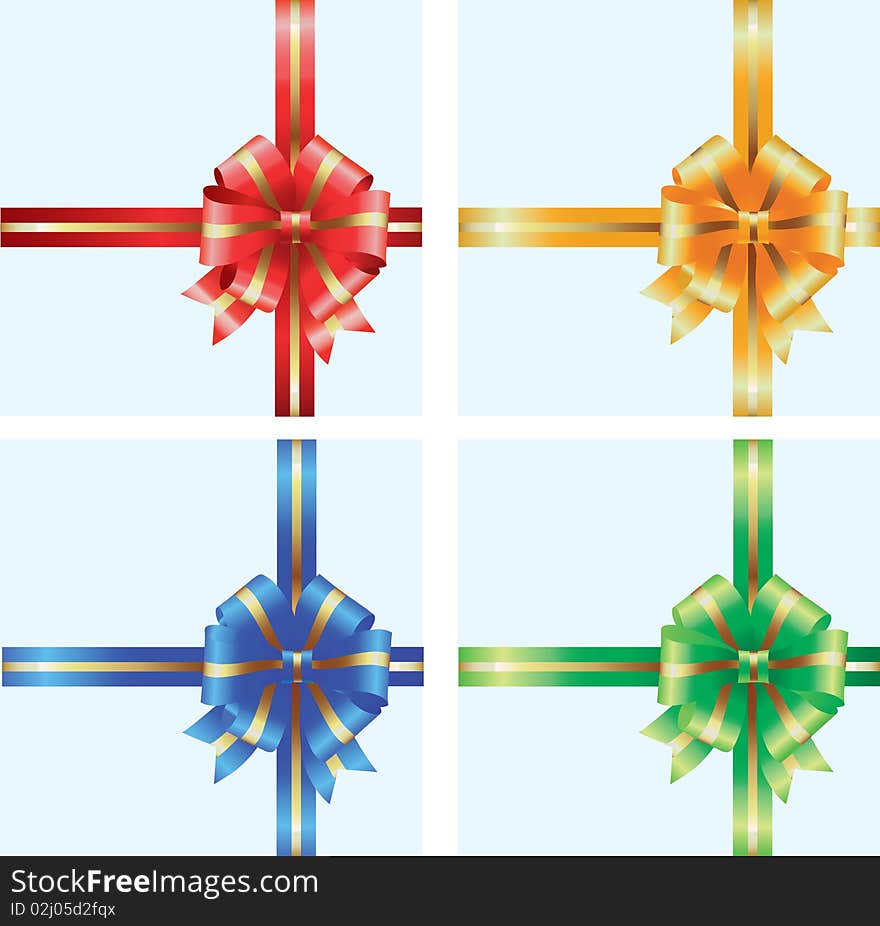 Vector Illustration Of Gift Bow