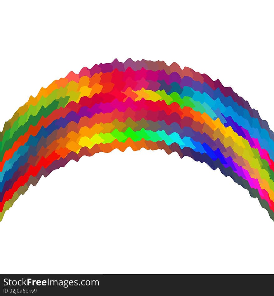 Color wave on a white background