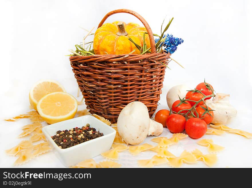 Still-life with fresh vegetables