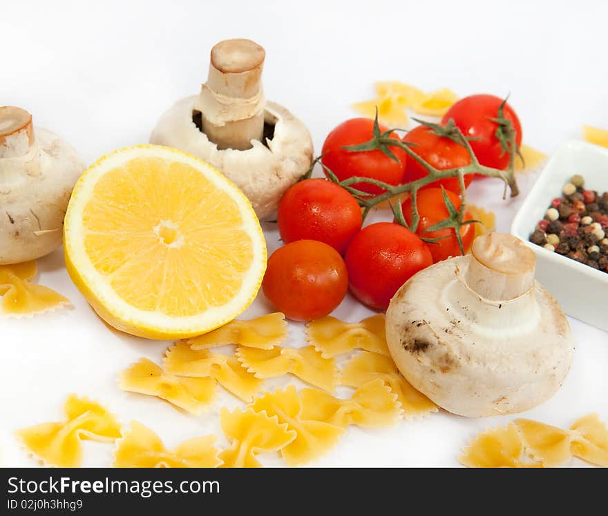 Vegetables And Italian Pasta