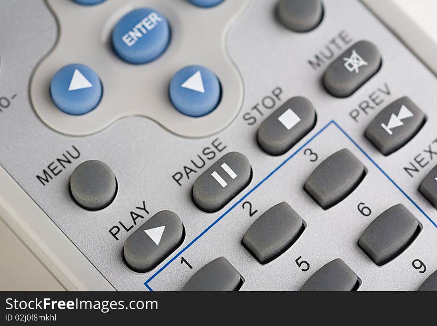 Closeup of a remote control