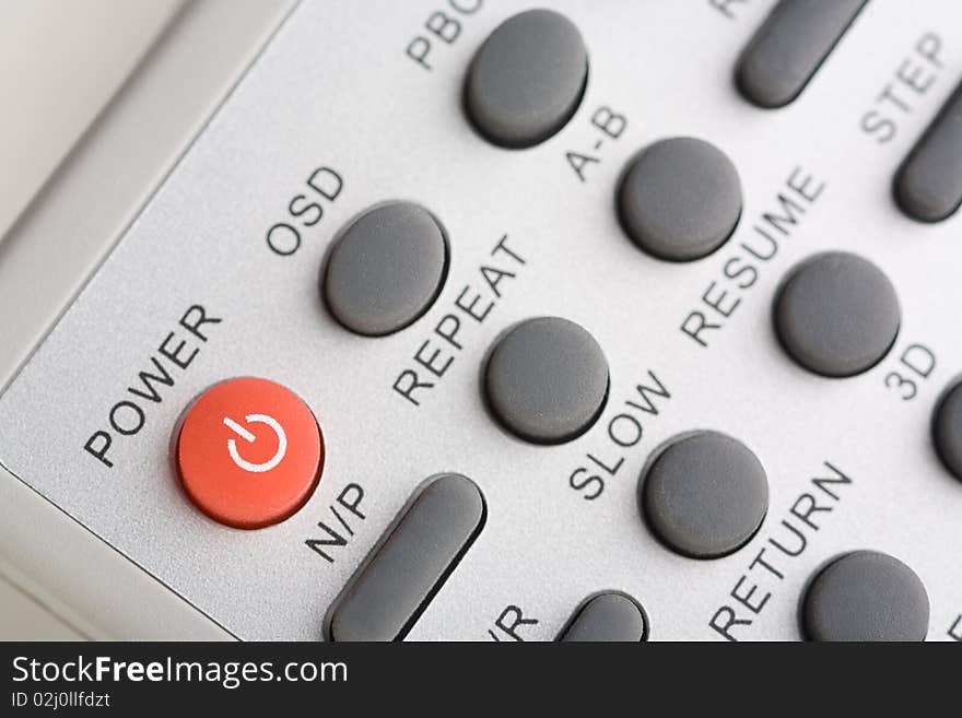 Closeup of a remote control