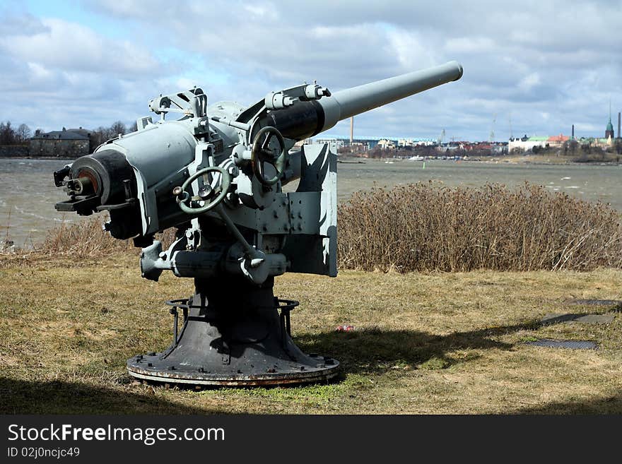 Helsinki Suomenlinna island artillery weapon, Finland