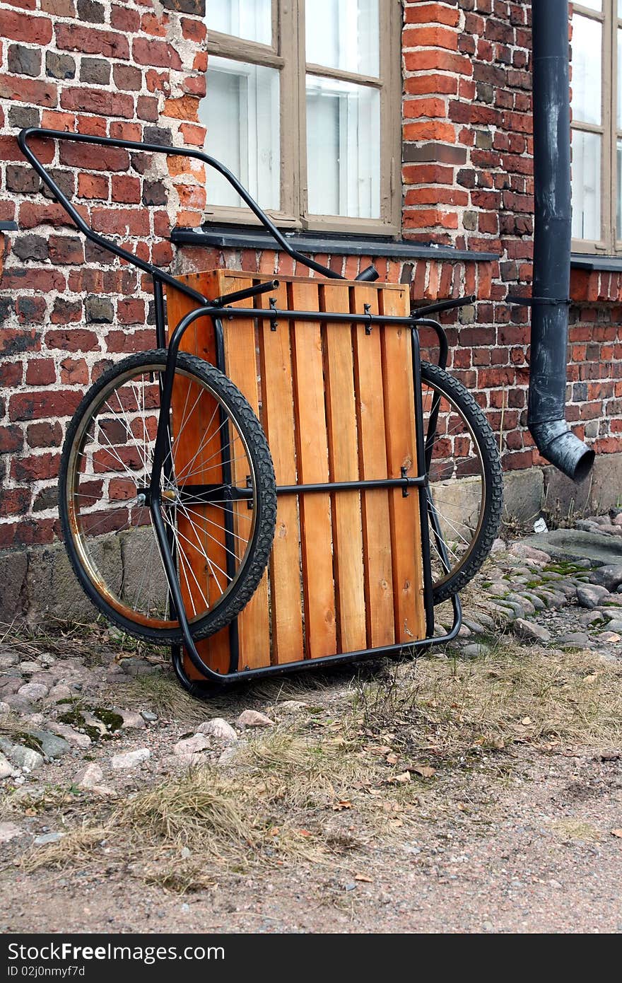 Helsinki Suomenlinna island, barrow at the wall, Finland