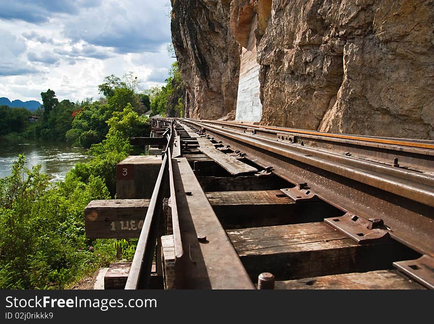 The death railway in west of thailand