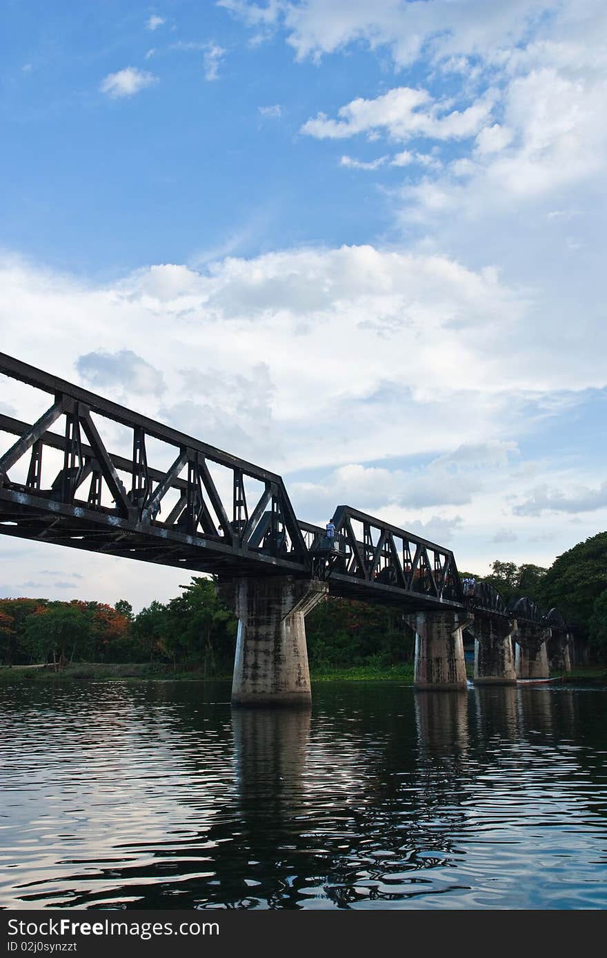 The bridge over the river kwai in thailand. The bridge over the river kwai in thailand