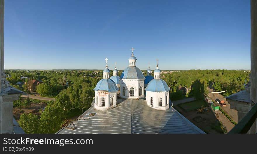 View from the bell tower on city, Kashin, Russia. View from the bell tower on city, Kashin, Russia.