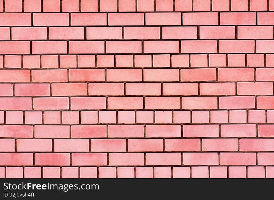 The facade view of the old brick wall for design background